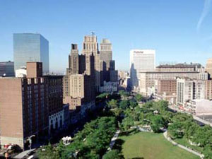 Newark New Jersey skyline.