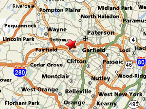 Map of Totowa, New Jersey.